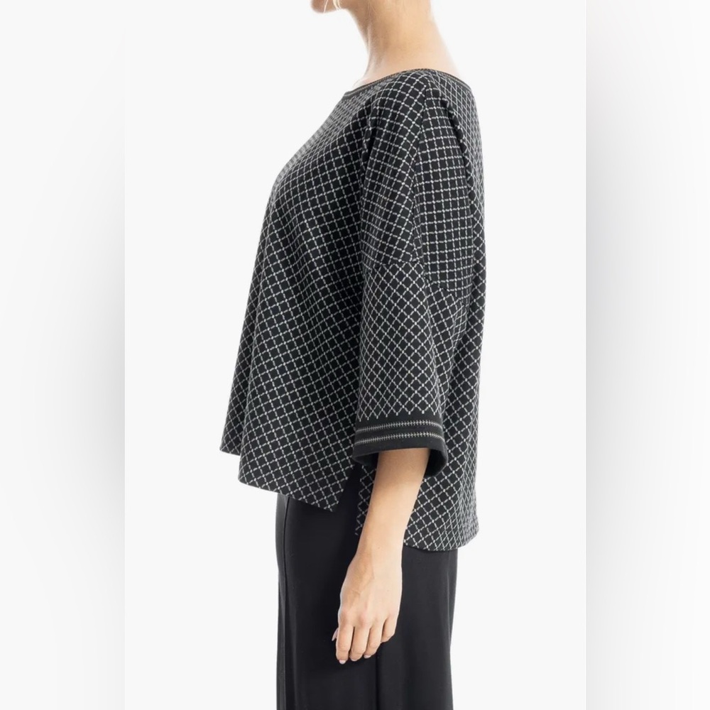 Max Studio Oversize Double Knit Diamond Pattern T… - image 2